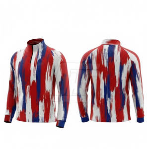 Veste à demi-zip pour homme, sublimation, respirante, légère, demi-zip, sublimation, pour la remise en forme, la course à pied et les sports quotidiens - Product Image 5