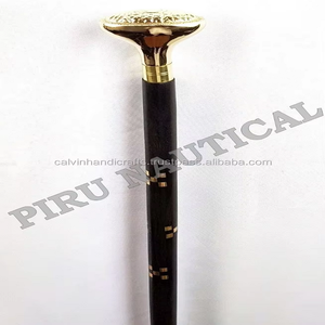 Bastón de Latón Macizo Dorado Victoriano Antiguo Pulido de Calvin Handicrafts, Modelo CHWKS36051 - Product Image 5