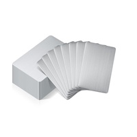 Tarjeta de nombre de metal por sublimación en blanco Tarjeta de nombre de metal láser grueso Impresión de tarjetas de visita en blanco Uso de tinta y papel por sublimación