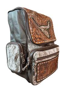 Mochila de piel de vaca occidental hecha a mano, mochila de piel de vaca azteca, calidad superior, moda occidental, hecha a mano - Product Image 2