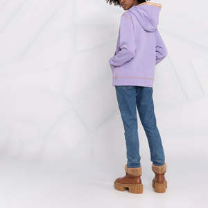 Conjunto de Sudadera Larga con Cremallera y Pantalones Anchos de Punto Desgastado Estilo Casual para Mujer, Chándal de Dos Piezas Ecológico - Product Image 2