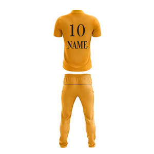 Ventes chaudes Nouvelle conception Ensembles d'uniformes de sport d'équipe Logo personnalisé imprimé 100% polyester Léger Vêtements de cricket Différentes couleurs - Product Image 6
