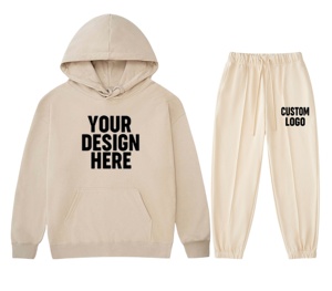 Pull surdimensionné privé Sweat à capuche de sport pour homme Sable Beige Coton lourd avec polaire douce Skinny Fit pour les sports d'hiver - Product Image 1