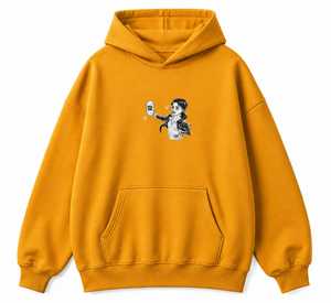 เสื้อฮู้ดดี้โอเวอร์ไซส์แบบยูนิเซ็กซ์ เนื้อผ้าฟลีซหนานุ่ม ระบายอากาศได้ดี เหมาะสำหรับฤดูหนาว สไตล์สตรีทแวร์ พร้อมลายปักด้านหน้าแบบกำหนดเองได้ - Product Image 3