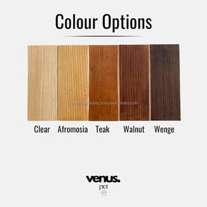 Mangeoire surélevée pour chien Double Diner avec bols automatiques en acier de 2L Conception simple en bois de noyer Nourriture et eau pour animaux d'intérieur Échantillon gratuit - Product Image 3