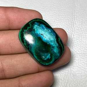 100% Azurite naturelle Excellent Cabochon en forme de rectangle poli Multi Fire Azurite Pierres précieuses en vrac pour la fabrication de bijoux OEM en vrac - Product Image 1