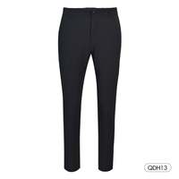 Celana Golf Pria Klasik Hitam Polos Kancing Depan Bahan Woven