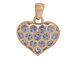 Pendentif en forme de cœur avec Moissanite glacé fait à la main pour hommes et femmes - Product Image 3