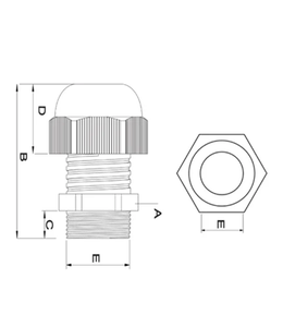 Venta de fábrica Glándulas de cable PG con clasificación IP55 y prensaestopas de cable hechas de material de poliamida 6 para la venta por exportadores - Product Image 4