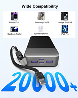 Vente en gros usine – Batterie externe Li-Polymère 65W 20000mAh avec écran LED, 2 ports USB-C et 2 ports USB-A pour iPad, iPhone, tablette, ordinateur portable, utilisation en extérieur
