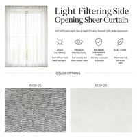 Rideaux occultants semi-transparents en jacquard double couche de luxe personnalisés, 100% polyester, pour salon, hôtel