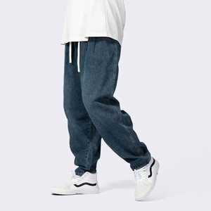 Pantalones de Hombre Personalizados 100% Algodón, Estilo Holgado con Lavado Ácido Degradado, Cintura Elástica Media, Tela de Lona Bordada, Casual - Product Image 2