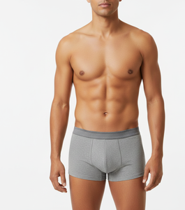 Calzoncillos de Algodón para Hombre Ease Line Gris, Suaves, Elásticos, Transpirables, Cómodos y con Soporte para Uso Diario - Product Image 1