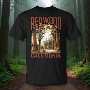 Camiseta retro vintage del Parque Nacional Redwood de California para exteriores - Product Image 3