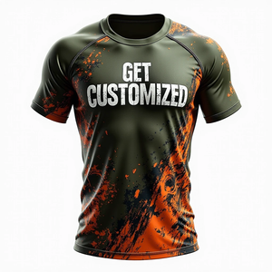 MMA Rash Guard para entrenamiento No Gi con mangas completas y cortas y gráficos sublimados kimono de jiu jitsu - Product Image 1