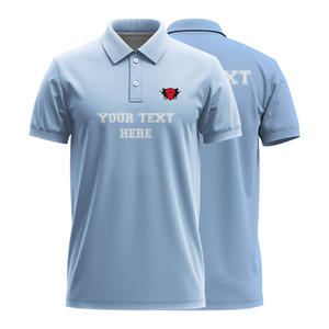 Vente en gros de polos pour hommes 100% coton à séchage rapide et respirant Logo brodé personnalisé et impression unie tricotée 200g - Product Image 4