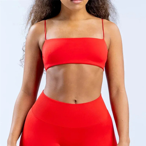 สปอร์ตบราสำหรับผู้หญิงสายรัดสปาเก็ตตี้บุฟองน้ำไร้รอยต่อยืดได้พอดีกับโยคะยิมชุดออกกำลังกาย - Product Image 1