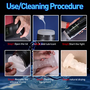 Masturbador Masculino Automático Retráctil de Masaje con 9 Modos de Vibración y 2 Modos de Calentamiento Hecho de Material TPE Recargable por USB - Product Image 5