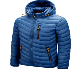 Vente en gros Veste polaire enduite à motif camouflage avec capuche d'hiver matelassée, fermeture éclair complète, vêtements d'extérieur à bulles, style formel - Product Image 5