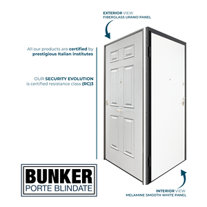 : Puerta de seguridad con estructura galvanizada y panel exterior URANO Panel de fibra de vidrio Uso para apartamento Villa - Product Image 4