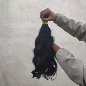 Extensiones de Cabello Humano Virgen Ondulado Natural de 20 Pulgadas del Sur de la India, de Donante Único, a Granel, Aptas para Todos los Colores - Product Image 1