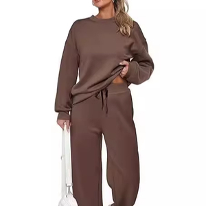 Chaqueta deportiva personalizada con cremallera para exteriores de dos piezas para Yoga, pantalones deportivos para correr, conjuntos de entrenamiento de gimnasio para mujer - Product Image 1