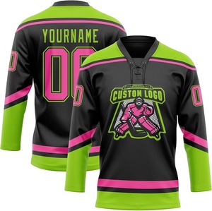 Camiseta de hockey por sublimación de malla personalizada con equipo personalizado práctica de hockey sobre hielo que absorbe la humedad transpirable 100% poliéster - Product Image 6