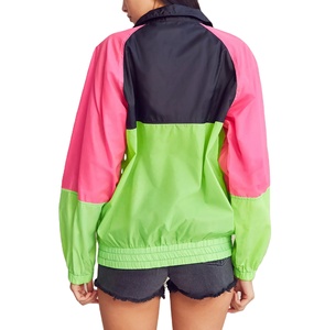 Chaqueta cortavientos para mujer, con parches de colores personalizados, de secado rápido, transpirable, impermeable, para verano. - Product Image 2