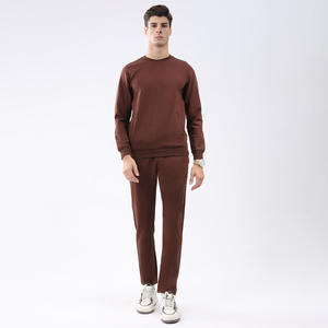 Vente en gros de haute qualité 2 pièces ensemble de survêtement pour hommes coupe ample col rond chemise de survêtement pantalon de survêtement ensemble hiver extérieur - Product Image 1