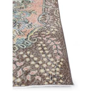 พรมขนสัตว์ถักมือสไตล์วินเทจ สีเบจ-น้ำตาล ลายเหรียญสี่เหลี่ยมผืนผ้า สำหรับตกแต่งบ้าน ห้องนั่งเล่น รุ่น Pae-3288 ผลิตด้วยเทคนิคการทำมือ - Product Image 4