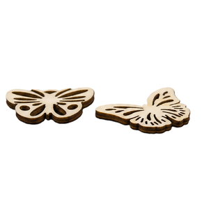 MDF Butterfly Hanging Ornament Set Of 2 <b>Laser</b> <b>Cut</b> Small Rustic Handmade Decor - Product Image 4