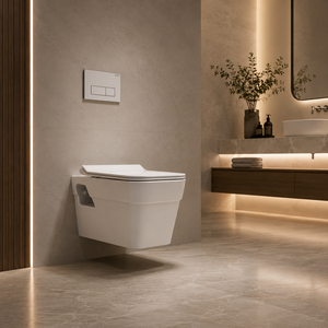 Inodoro Moderno de Cerámica Ecológico de Una Pieza, Montado en la Pared, con Descarga por Gravedad y Drenaje P-trap, para Escuelas, Hoteles, Villas y Hospitales - Product Image 6