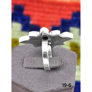Anillo Ajustable de Plata de Ley y Turquesa Paloma Inspirado en el Suroeste, Joyería de Acero Inoxidable de Moda con Engaste de Bisel, Regalo - Product Image 3