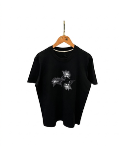 T-shirt décontracté respirant à manches courtes et col rond pour homme, grande taille, en coton uni 300 grammes, anti-boulochage, satiné, anti-plis - Product Image 1