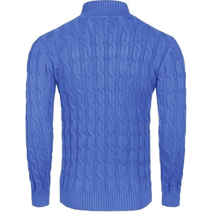 Pull à manches longues en polyester anti-rides pour homme avec logo brodé Pull en polyester élégant et confortable - Product Image 2