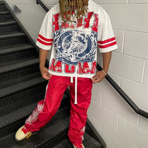 เสื้อยืดผ้าฝ้ายพิมพ์ลายดิจิทัลสำหรับผู้ชายเสื้อยืด100% ไหล่แบบไร้รอยต่อสำหรับผู้ชายเสื้อผ้าแนวสตรีท - Product Image 3