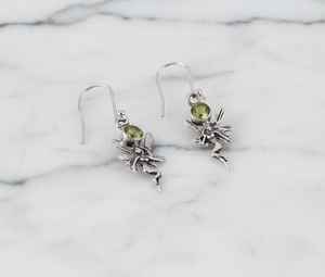 Pendientes Colgantes de Peridoto, Plata de Ley 925 Oxidada, Joyería Linda, Piedra de Nacimiento de Agosto, Regalo para Aniversario - Product Image 1