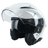 Casque de moto certifié DOT pour moto, VTT, motoneige, motocross, casque ouvert avec double visière pour adultes
