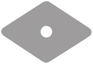 RONDELLA ROMBOIDALE IN PLASTICA mm. 27x27 - Product Image 1
