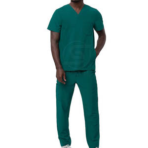 Conjuntos de Uniformes Médicos para Hombre, 100% Algodón, Transpirables, de Secado Rápido, Alta Calidad, Último Diseño, Hechos en Pakistán, Precio al por Mayor - Product Image 1