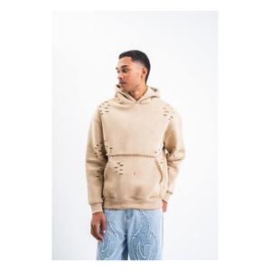 Sweat à capuche surdimensionné personnalisé grande taille pour hommes Streetwear imprimé brodé 100% coton vêtements d'hiver pour garçons - Product Image 1