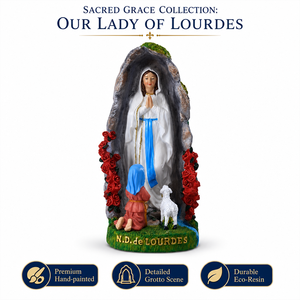 Estatua <span class=keywords><strong>de</strong></span> <span class=keywords><strong>la</strong></span> Virgen <span class=keywords><strong>de</strong></span> Lourdes <span class=keywords><strong>de</strong></span> Poliresina al por Mayor, Figura Religiosa Pintada a Mano con Escena <span class=keywords><strong>de</strong></span> <span class=keywords><strong>la</strong></span> <span class=keywords><strong>Gruta</strong></span> para Decoración <span class=keywords><strong>de</strong></span> Hogar, Altar e Iglesia - Product Image 1