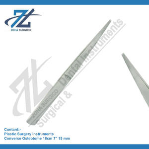 สแตนเลสสตีลเยอรมันเกรดสูง18ซม. 7 "15มม. พร้อมด้ามจับแบนราบเหมาะกับการทำงานเครื่องมือผ่าตัดพื้นฐาน - Product Image 2