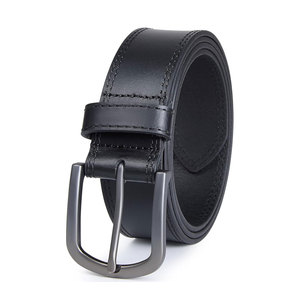 Cinturón de Cuero para Hombre, Diseño Clásico Premium, Hebilla de Acero, Ligero e Impermeable, para Pantalones de Vestir, Oficina y Uso Diario - Product Image 1
