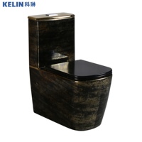WC Art Déco OEM à chasse directe, de luxe, sans bride, avec abattant fin à fermeture douce, disponible avec certification CE
