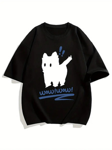 100% algodón blanco sólido camiseta para hombres de talla grande Casual cuello redondo manga corta colección de verano 260 gramos tela ropa a granel - Product Image 6