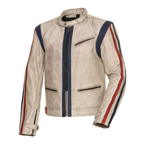 Chaqueta de Motociclista de Cuero Premium con Diseño Moderno, Textura Suave, Ajuste Cómodo y Estructura Reforzada - Product Image 1