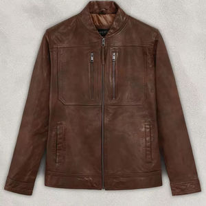 เสื้อแจ็กเก็ตนักขี่มอเตอร์ไซค์หนังพรีเมี่ยมสำหรับผู้ชายเสื้อทรงสลิมฟิตมีสไตล์เหมาะอย่างยิ่งสำหรับขายส่งและโลโก้ตามต้องการของ2025 - Product Image 1