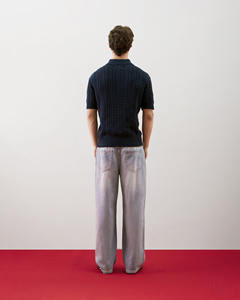 Camiseta de Manga Corta para Hombre, Otoño, Alta Calidad, Bordada, de Punto Trenzado, Algodón, Corte Regular, Logotipo Privado Personalizado, Uso Diario - Product Image 3