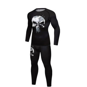 Venta al por mayor de los hombres personalizados de manga larga Rash Guard ropa de fitness de color sólido OEM ODM aceptado logotipo privado personalización profesional - Product Image 5